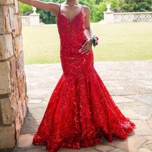 Elegant Red Evening Gown